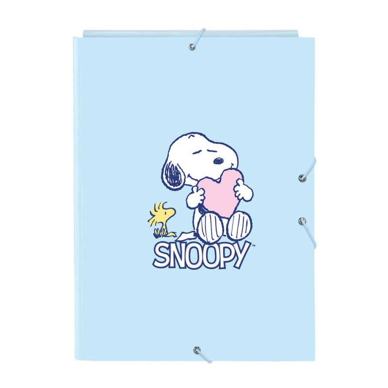 Reliure à anneaux Snoopy Love Bleu A4 26 x 33.5 x 2.5 cm