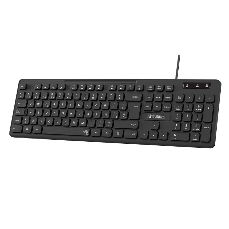 Clavier Subblim SUBKBC-0SSK50 Noir Espagnol Qwerty QWERTY