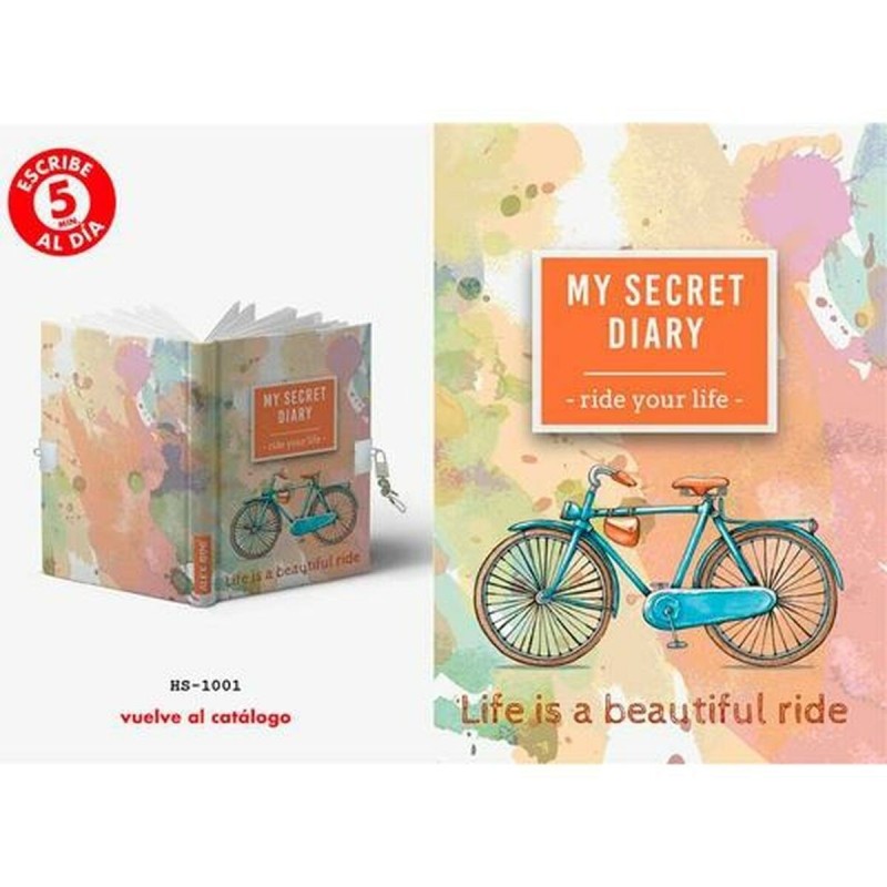 Journal secret avec cadenas Roymart Multicouleur Bicyclette