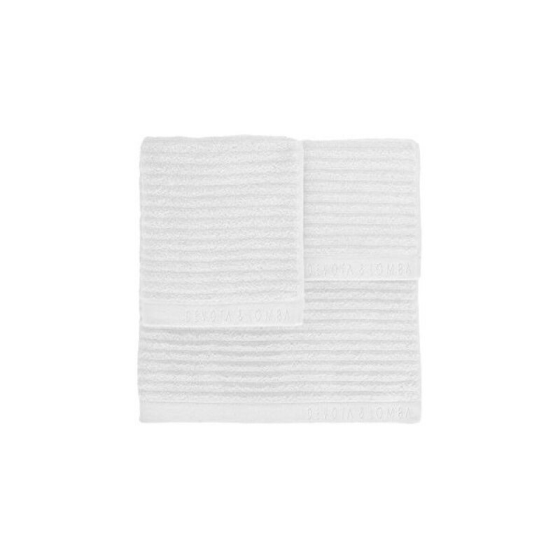 Ensemble de serviettes de toilette Devota & Lomba Rayas marfil Ivoire 100 % coton