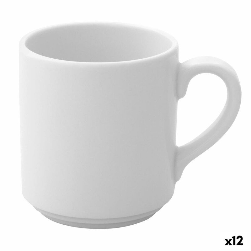 Tasse Ariane Prime Café Céramique Blanc (90 ml) (12 Unités)