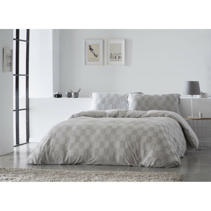 Housse de Couette Naturals ELBA Gris clair Lit ½ persones (220 x 220 cm)