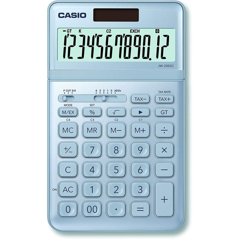 Calculatrice Casio JW-200SC-BU Bleu Plastique