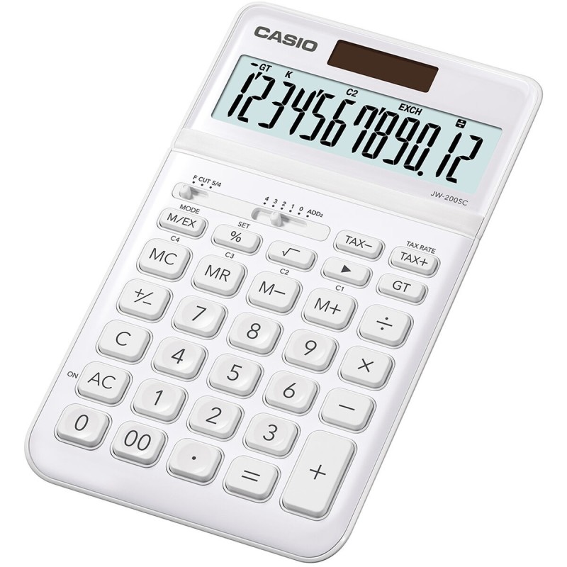 Calculatrice Casio JW-200SC-WE Blanc Plastique