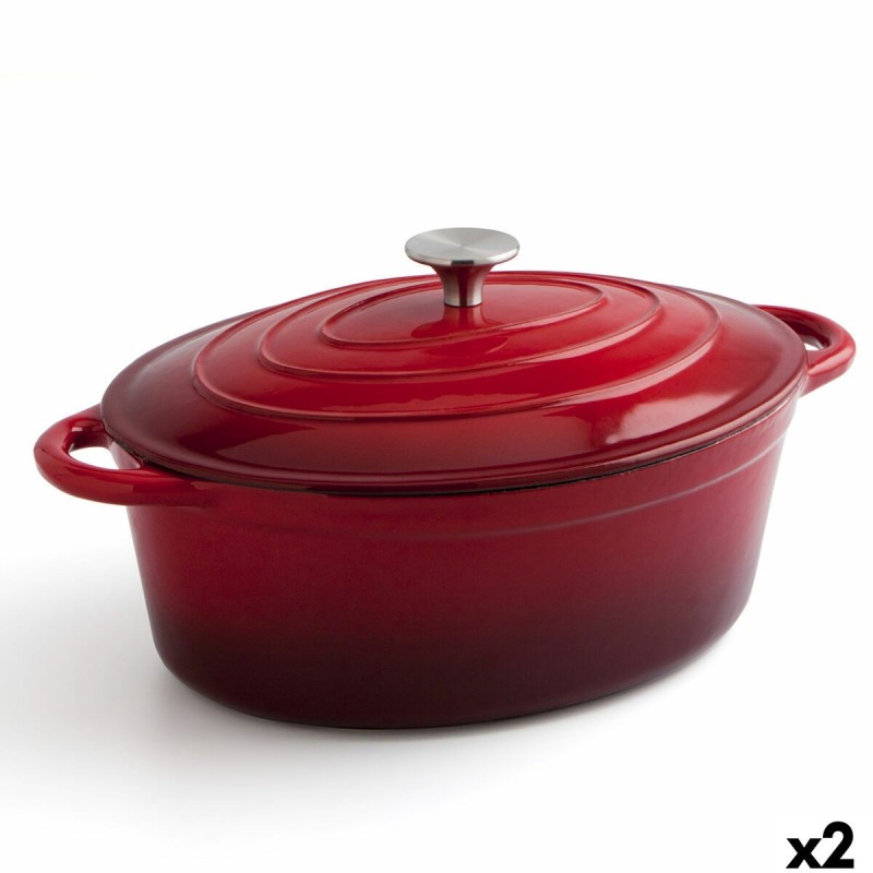 Casserole avec Couvercle Bidasoa Fierro Rouge 4