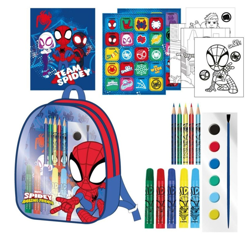 Sac à Dos pour Enfant à Dessiner Spidey Bleu 22 x 23 x 7 cm