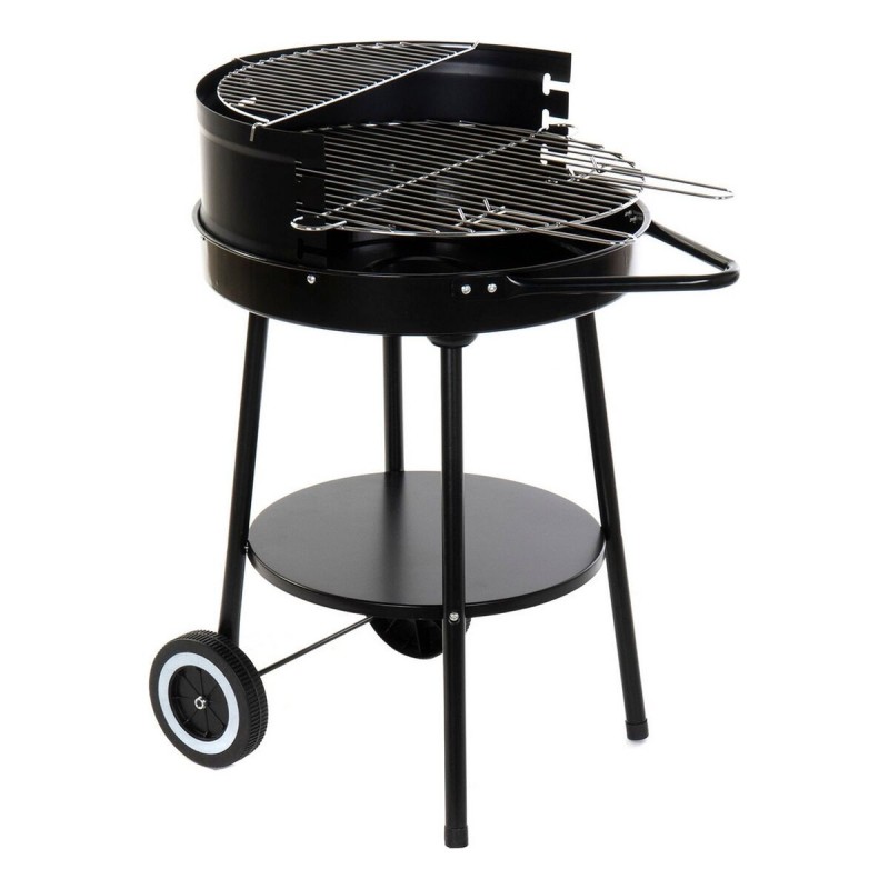 Roues de barbecue au charbon de bois DKD Home Decor Noir Métal Plastique 59 x 49