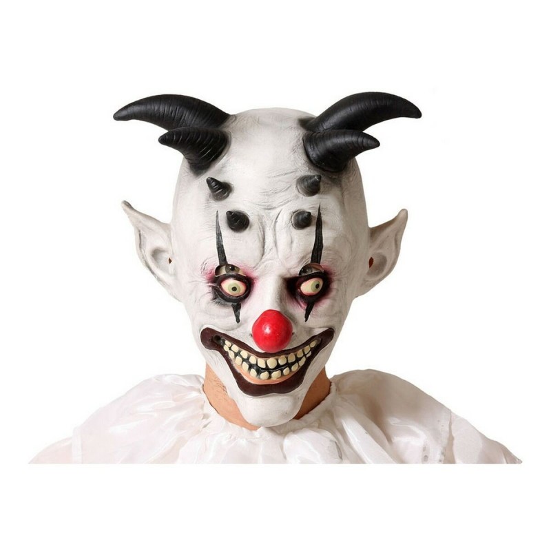 Masque Halloween Blanc Clown Maléfique