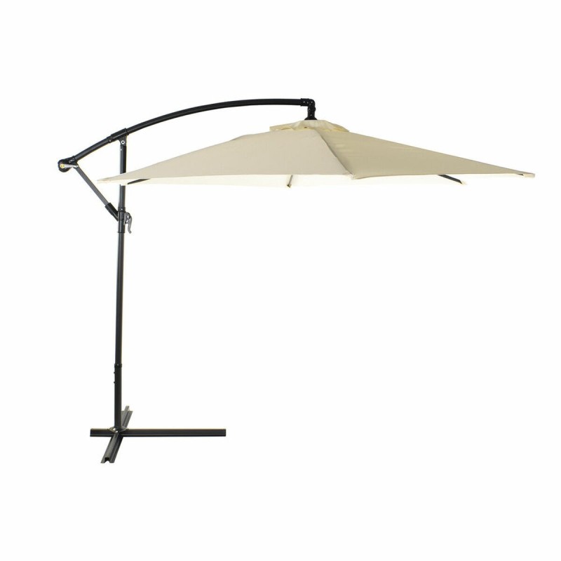 Parasol DKD Home Decor Beige Polyester Acier (300 x 300 x 250 cm)