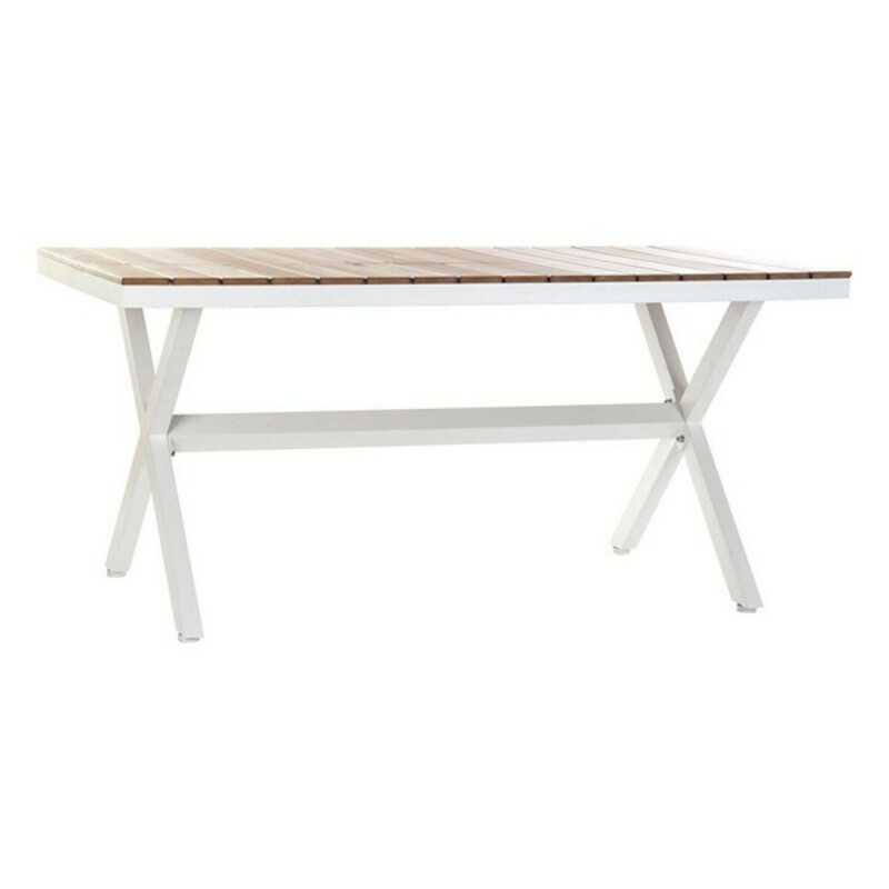 Table de Salle à Manger DKD Home Decor Résine Aluminium 160 x 90 x 75 cm