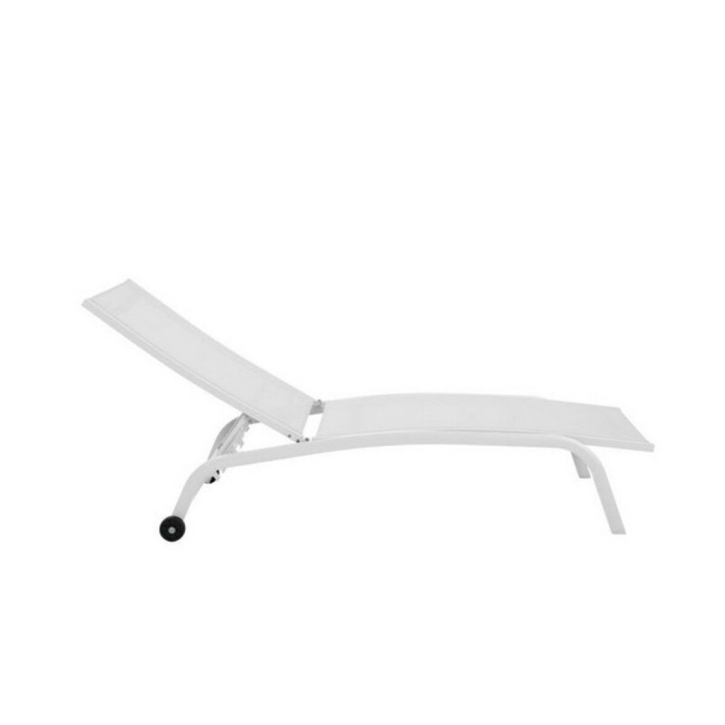 Chaise longue DKD Home Decor Avec des roues PVC Aluminium (187