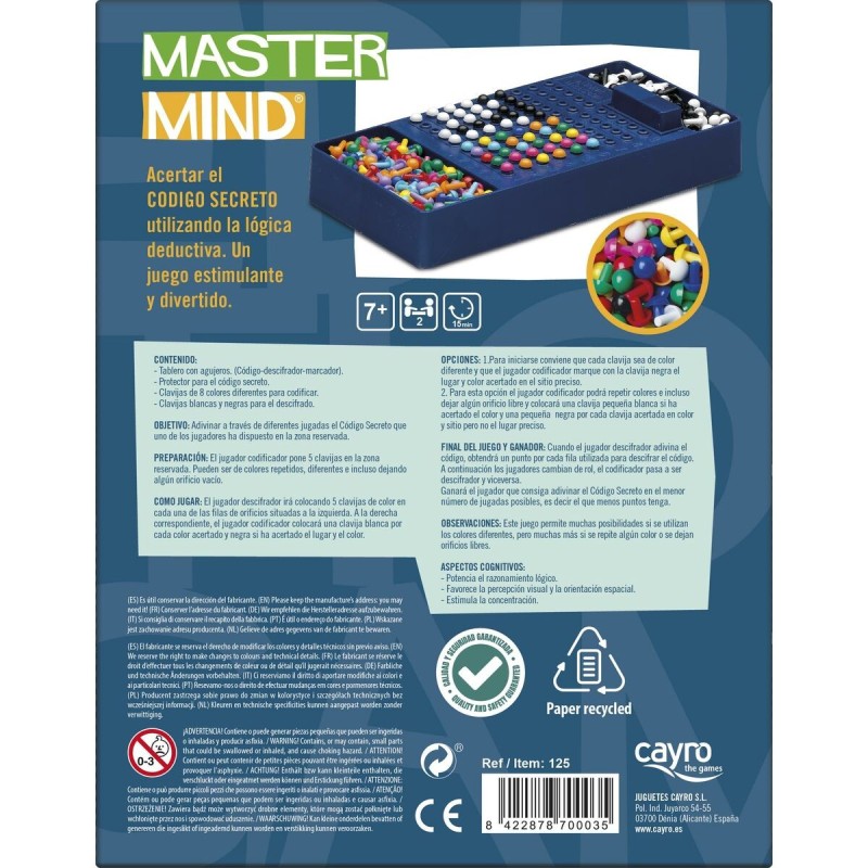 Jeu de société Master Mind Travel BG Games (ES-PT-EN-FR-IT-DE)