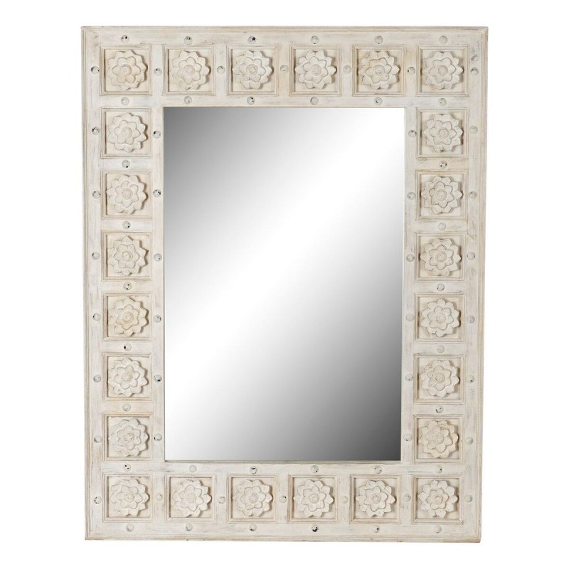 Miroir mural DKD Home Decor Blanc Indien Décapé 93