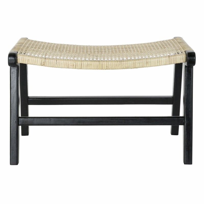 Banquette DKD Home Decor 8424001823192 65 x 47 x 40 cm Naturel Teck Noir