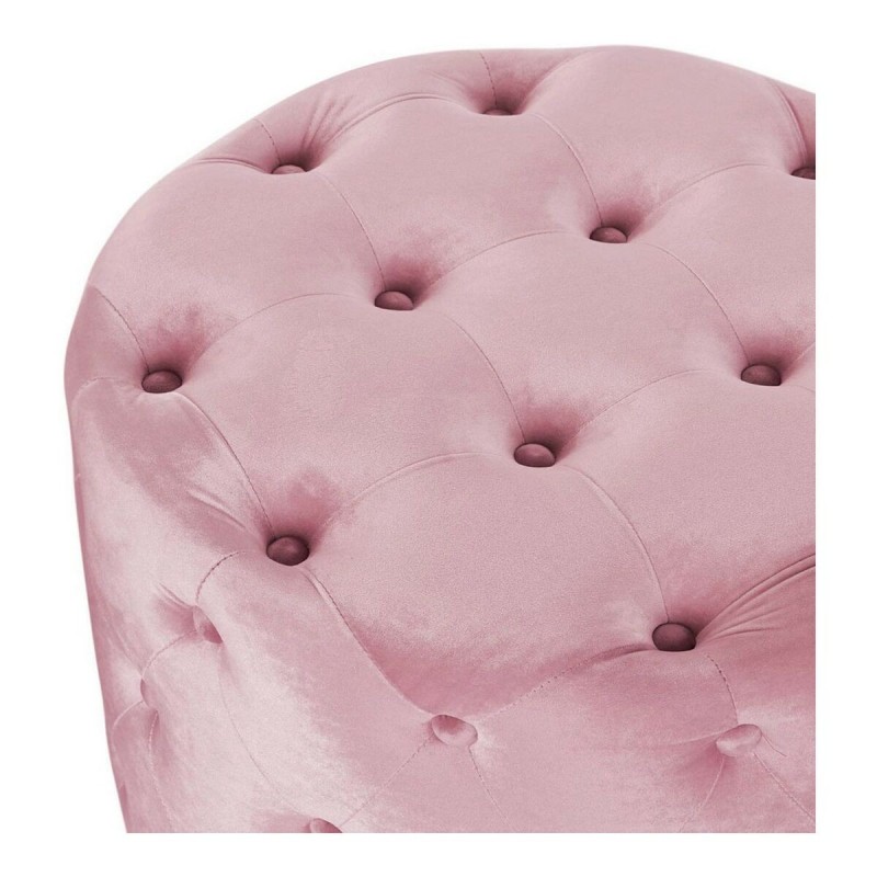 Repose-pied DKD Home Decor Rose Velvet Bois MDF Glam (2 pcs)