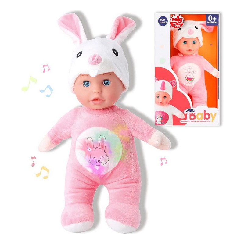 Poupée Bébé Reig 30 cm Lapin Jouet Peluche Rose (30 cm)