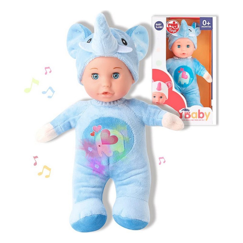 Poupée Bébé Reig 30 cm Eléphant Jouet Peluche Bleu (30 cm)