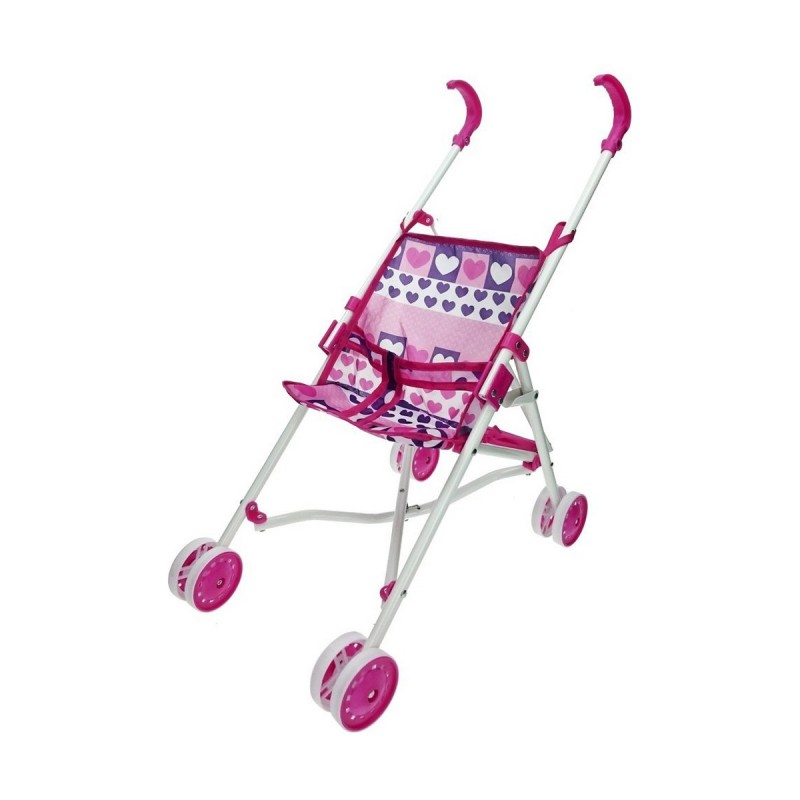 Poussette pour poupées Reig Bleu Rose Pliable 25