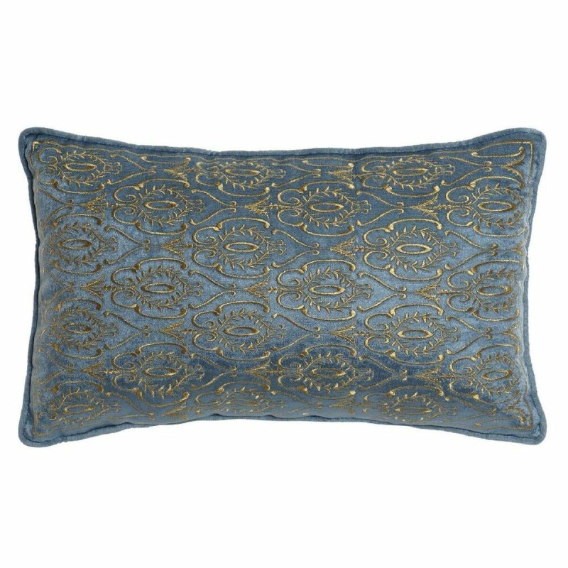 Coussin DKD Home Decor 8424001850396 Bleu Doré 50 x 10 x 30 cm