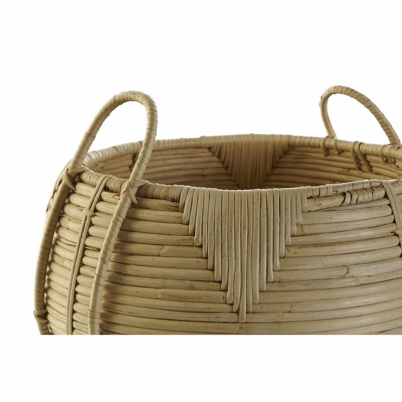 Set de basket DKD Home Decor Rotin Bali (2 pcs) (25 x 25 x 22 cm) (35 x 35 x 37 cm)