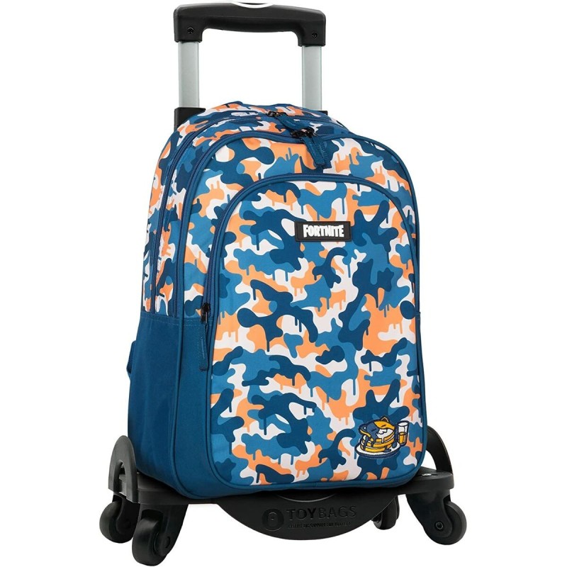 Cartable à roulettes Fortnite Bleu 42 x 32 x 20 cm Camouflage