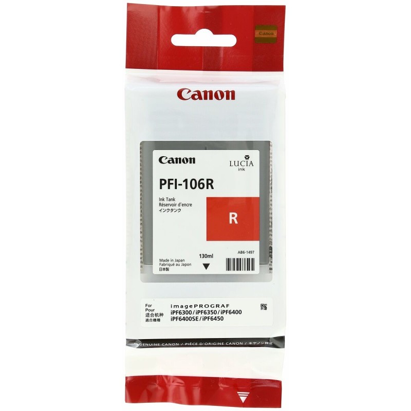 Cartouche d'encre originale Canon PFI-106 R Rouge