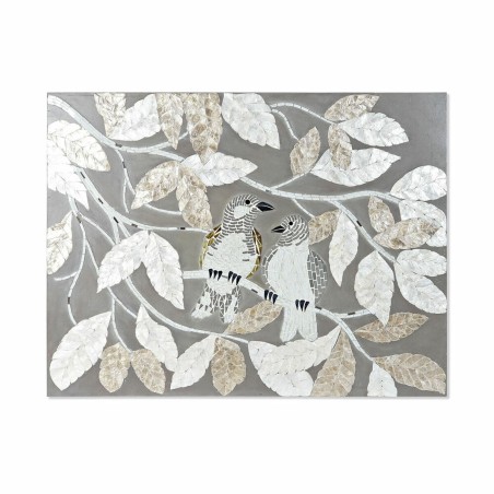 Toile DKD Home Decor Beige Gris Feuille d'une plante 90 x 4 x 70 cm