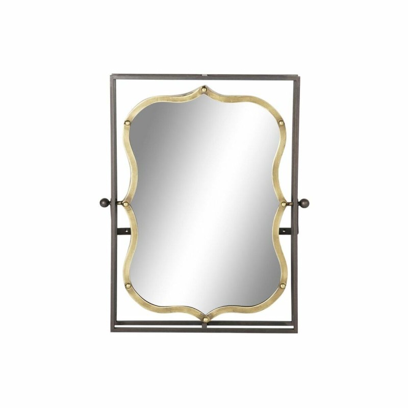 Miroir mural DKD Home Decor Noir Doré 51