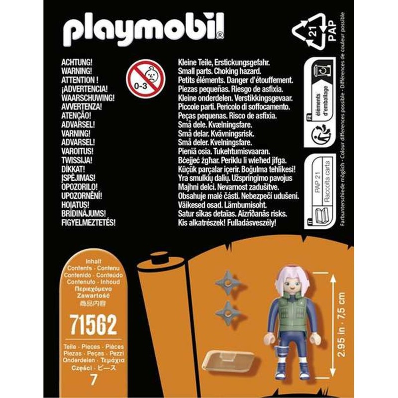 Playset Playmobil Naruto: Sakura 71562 7 Pièces