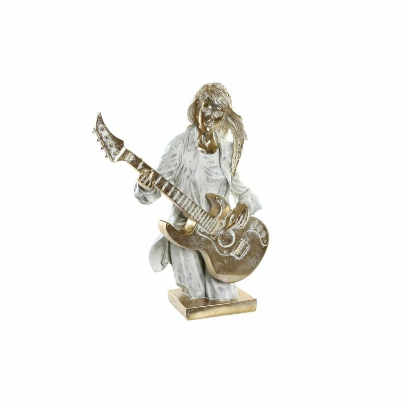 Figurine Décorative DKD Home Decor 37 x 25 x 50 cm Doré Blanc Musicien