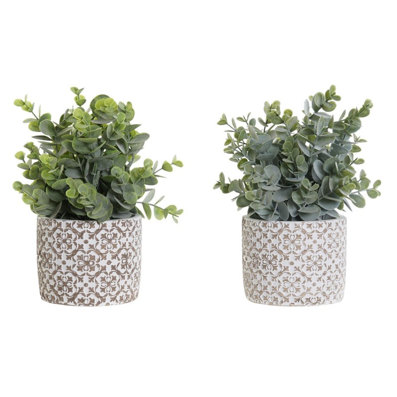 Plante décorative DKD Home Decor Vase Vert Résine PE (10