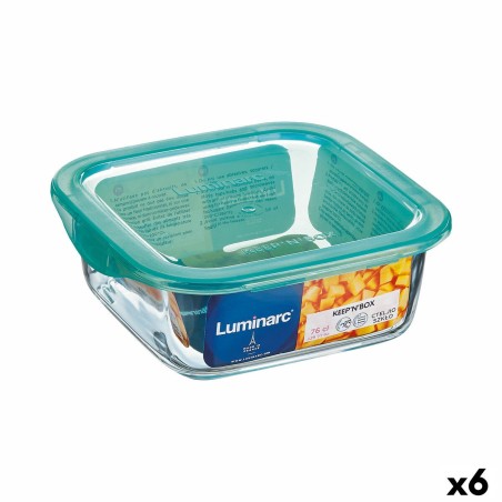 Panier-repas carré avec couvercle Luminarc Keep'n Lagon 10 x 5