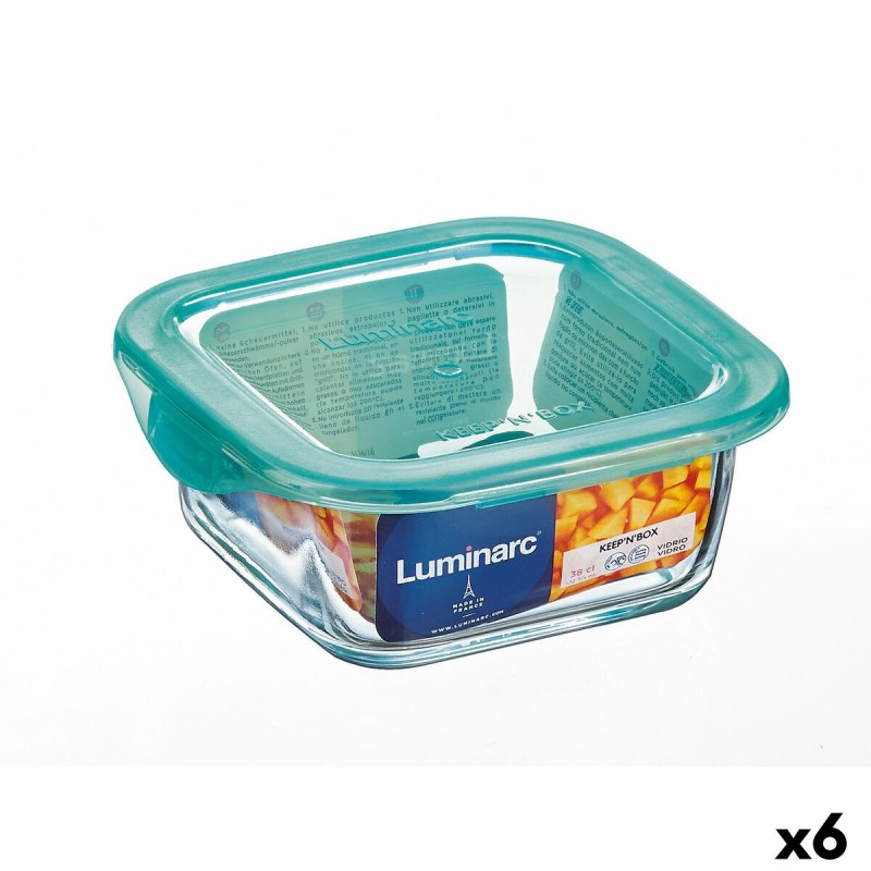 Panier-repas carré avec couvercle Luminarc Keep'n Lagon 15