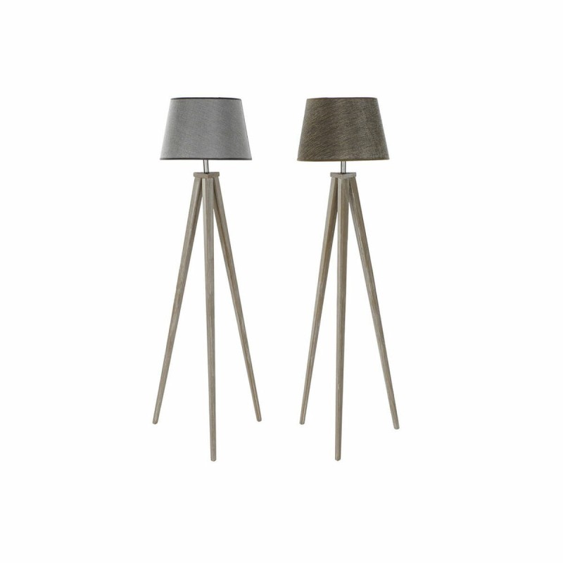 Lampadaire DKD Home Decor 40 x 40 x 154 cm Naturel Gris Marron 250 V 60 W Pin (2 Unités)