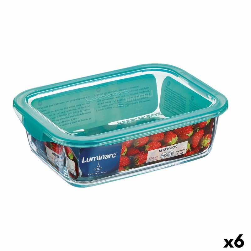 Boîte à repas rectangulaire avec couvercle Luminarc Keep'n Lagon 12 x 8