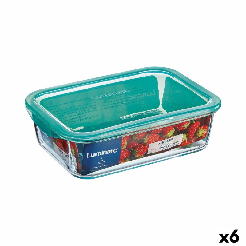 Boîte à repas rectangulaire avec couvercle Luminarc Keep'n Lagon 16 x 11