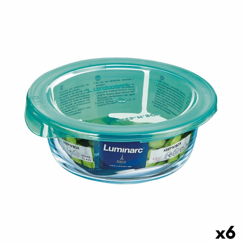 Panier-repas rond avec couvercle Luminarc Keep'n Lagon Turquoise 420 ml 11