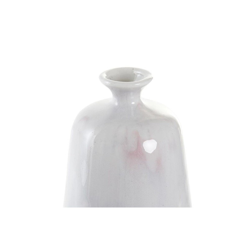 Vase DKD Home Decor Céramique Rose clair Bicolore 15 x 15 x 32 cm Moderne