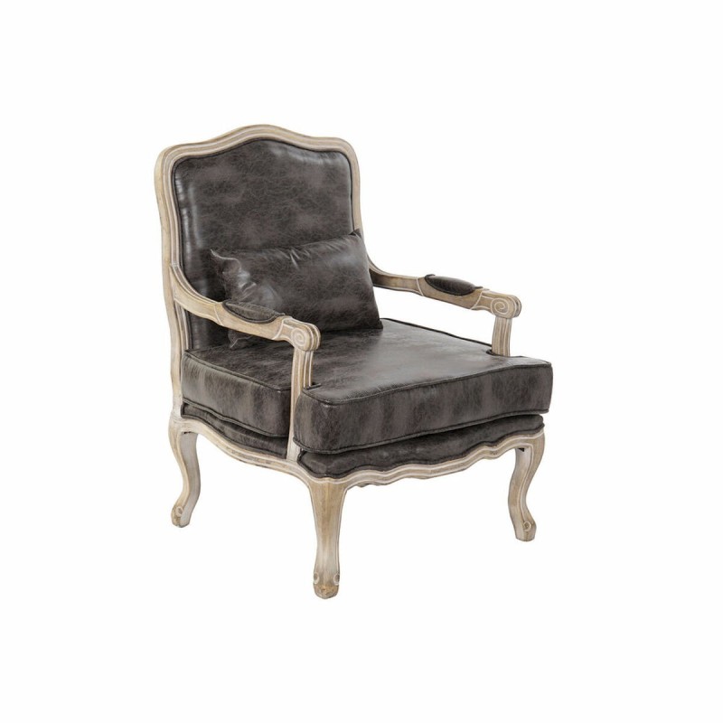 Fauteuil DKD Home Decor Marron Polyuréthane Bois d'hévéa (70 x 66 x 94 cm)