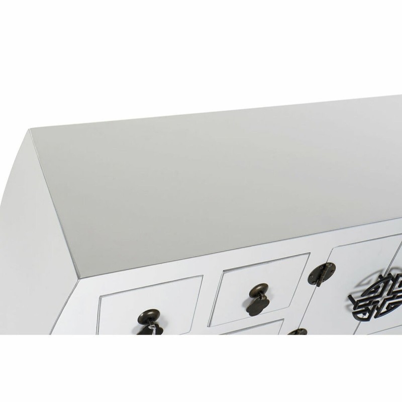 Console DKD Home Decor Sapin Argenté Blanc Bois MDF 98 x 26 x 80 cm