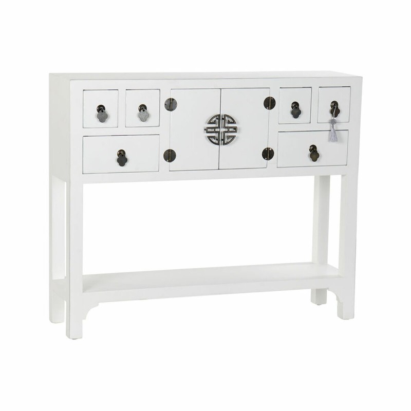 Console DKD Home Decor Blanc Argent Sapin Bois MDF (95 x 24 x 79 cm)