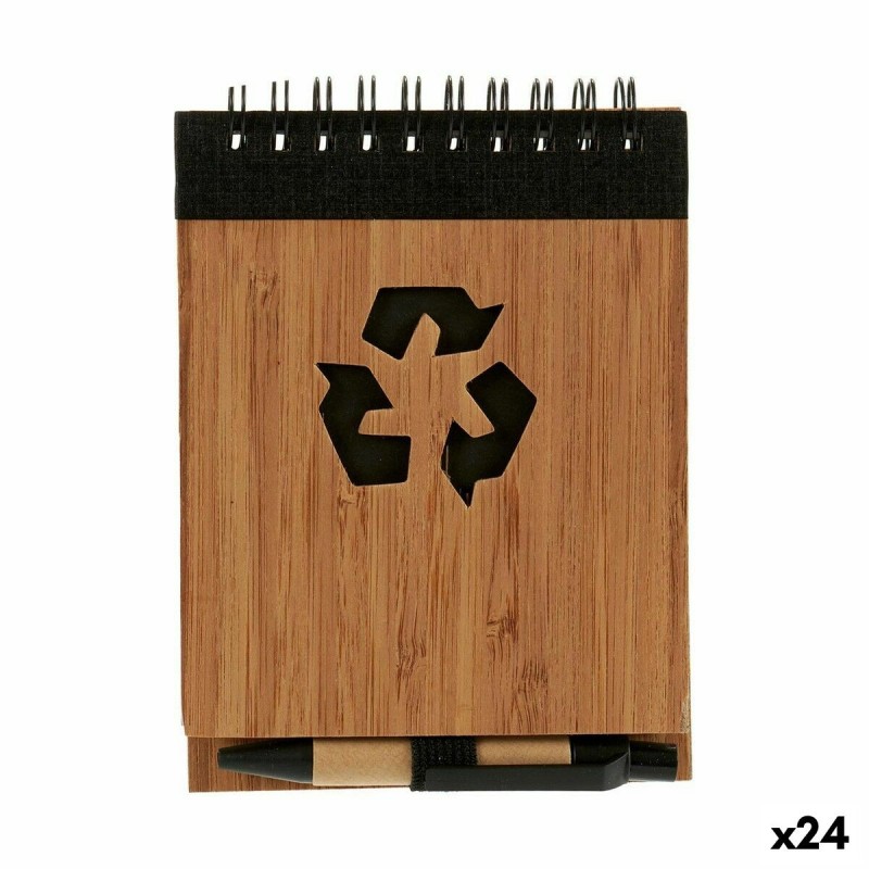 Cahier à Spirales avec Stylo Pincello AR1810139 1 x 10 x 13 cm Bambou (24 Unités)