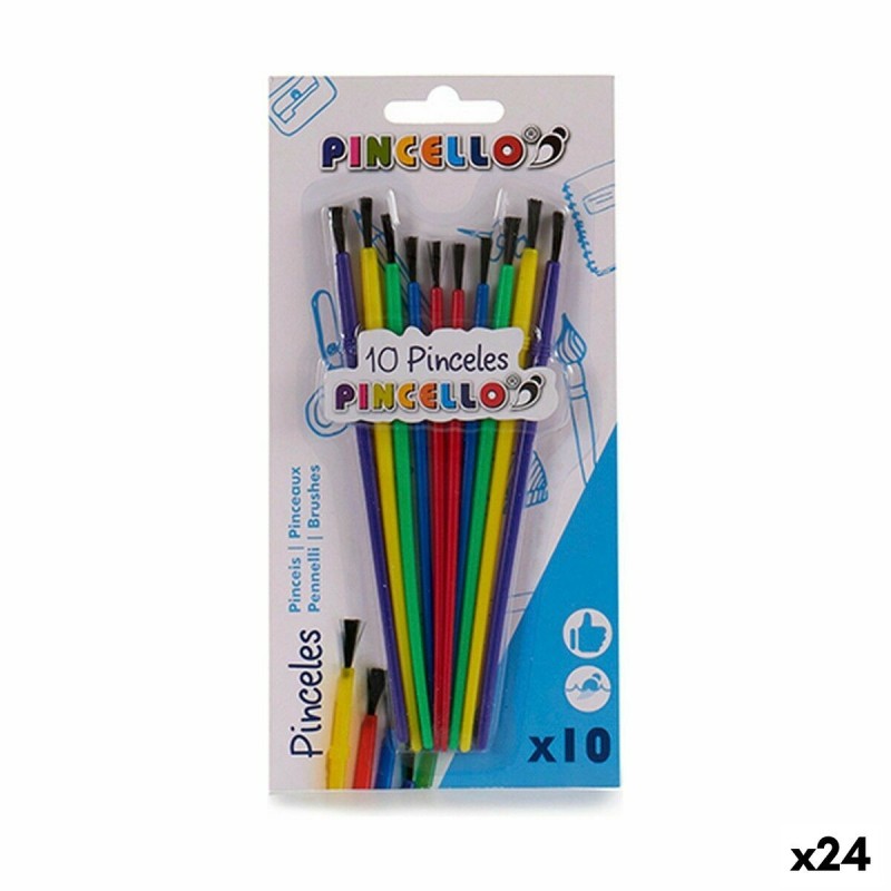 Pinceaux Pincello Multicouleur Lot (24 Unités)