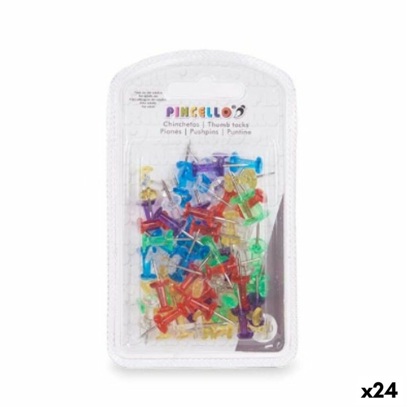 Punaises Pincello 393 Multicouleur Métal Plastique (24 Unités)