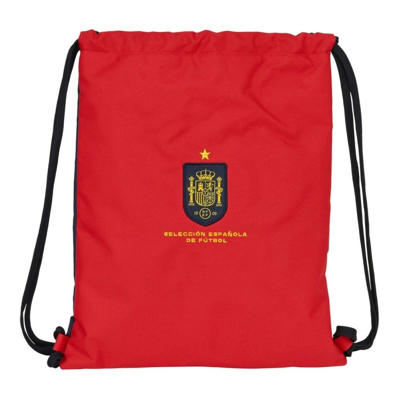 Sac à dos serré par des ficelles RFEF Bleu Rouge 35 x 40 x 1 cm