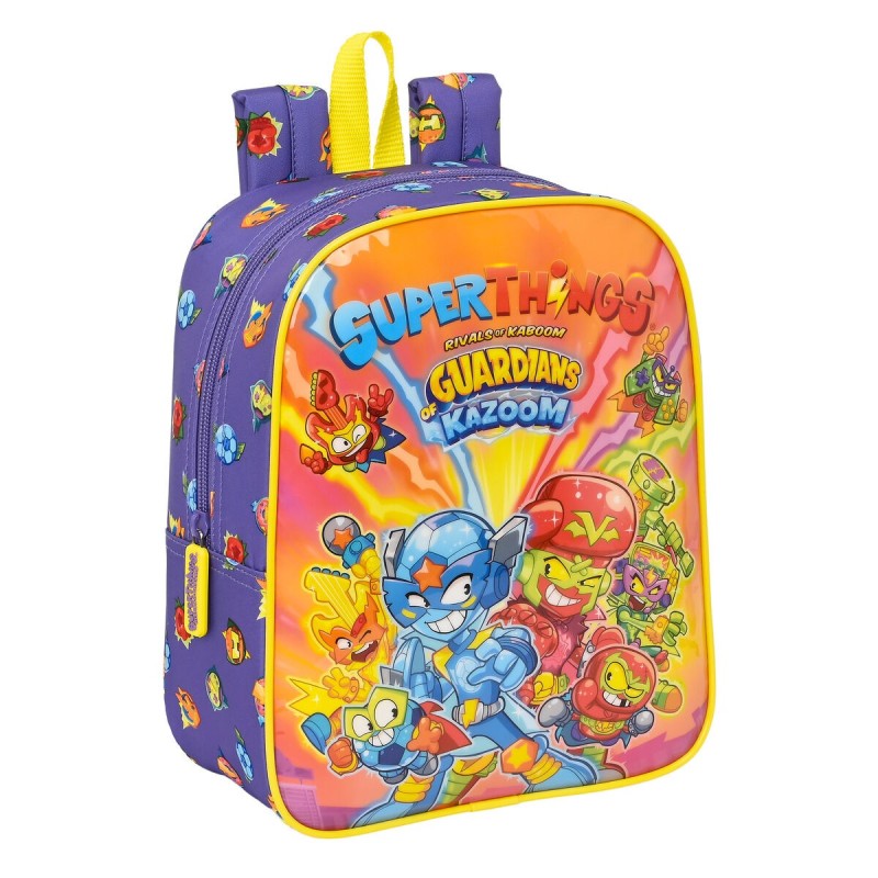 Cartable SuperThings Guardians of Kazoom Jaune Violet 22 x 27 x 10 cm