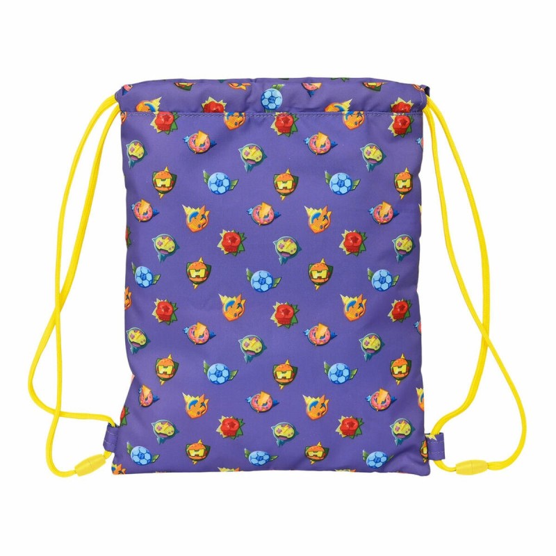 Sac à dos serré par des ficelles SuperThings Guardians of Kazoom Jaune Violet 26 x 34 x 1 cm