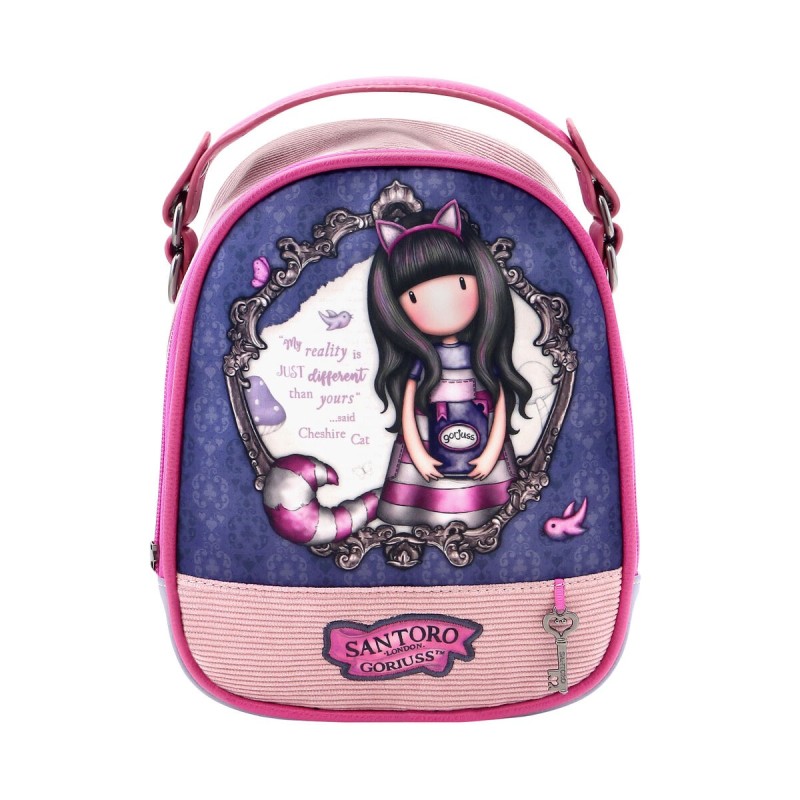 Sac à dos Gorjuss Cheshire cat Rose Mini Violet (18