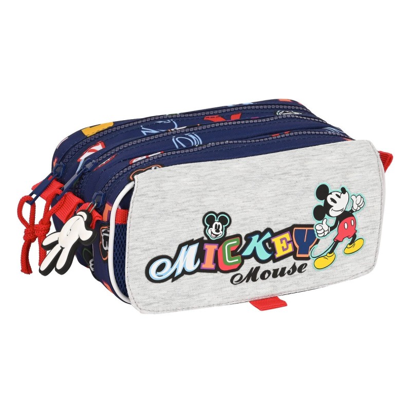 Trousse Fourre-Tout Triple Mickey Mouse Clubhouse Only one Blue marine 21