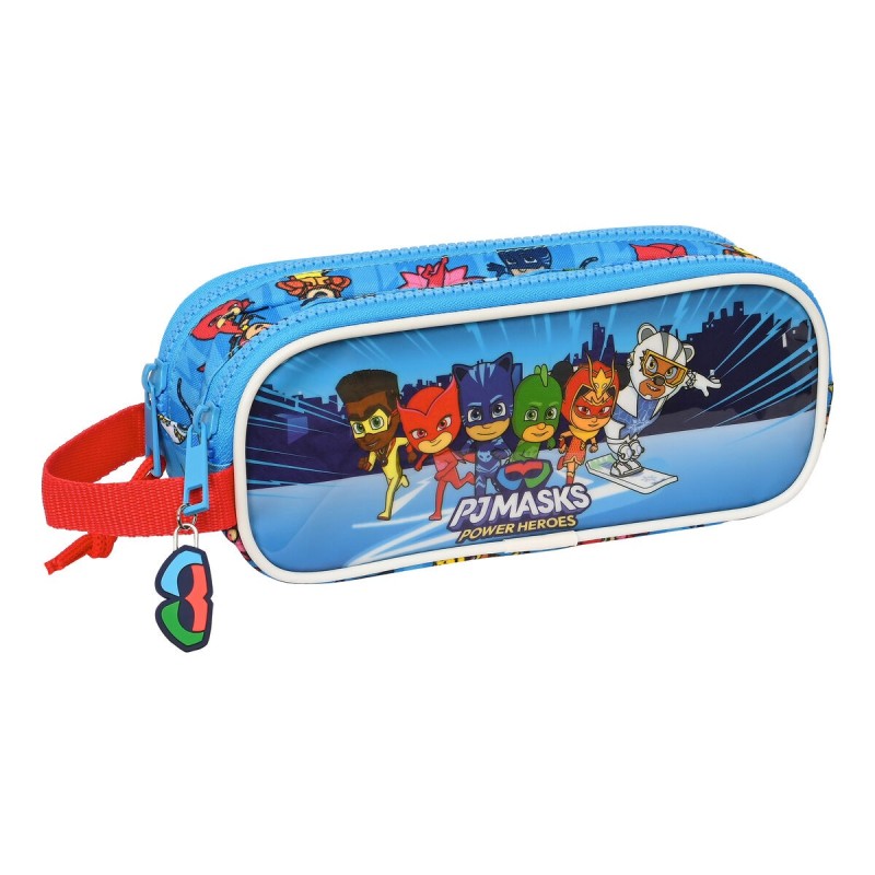 Trousse Fourre-Tout Double PJ Masks Bleu 21 x 8 x 6 cm